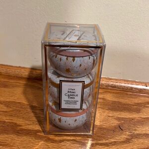 New- 3 pack mini candle tins